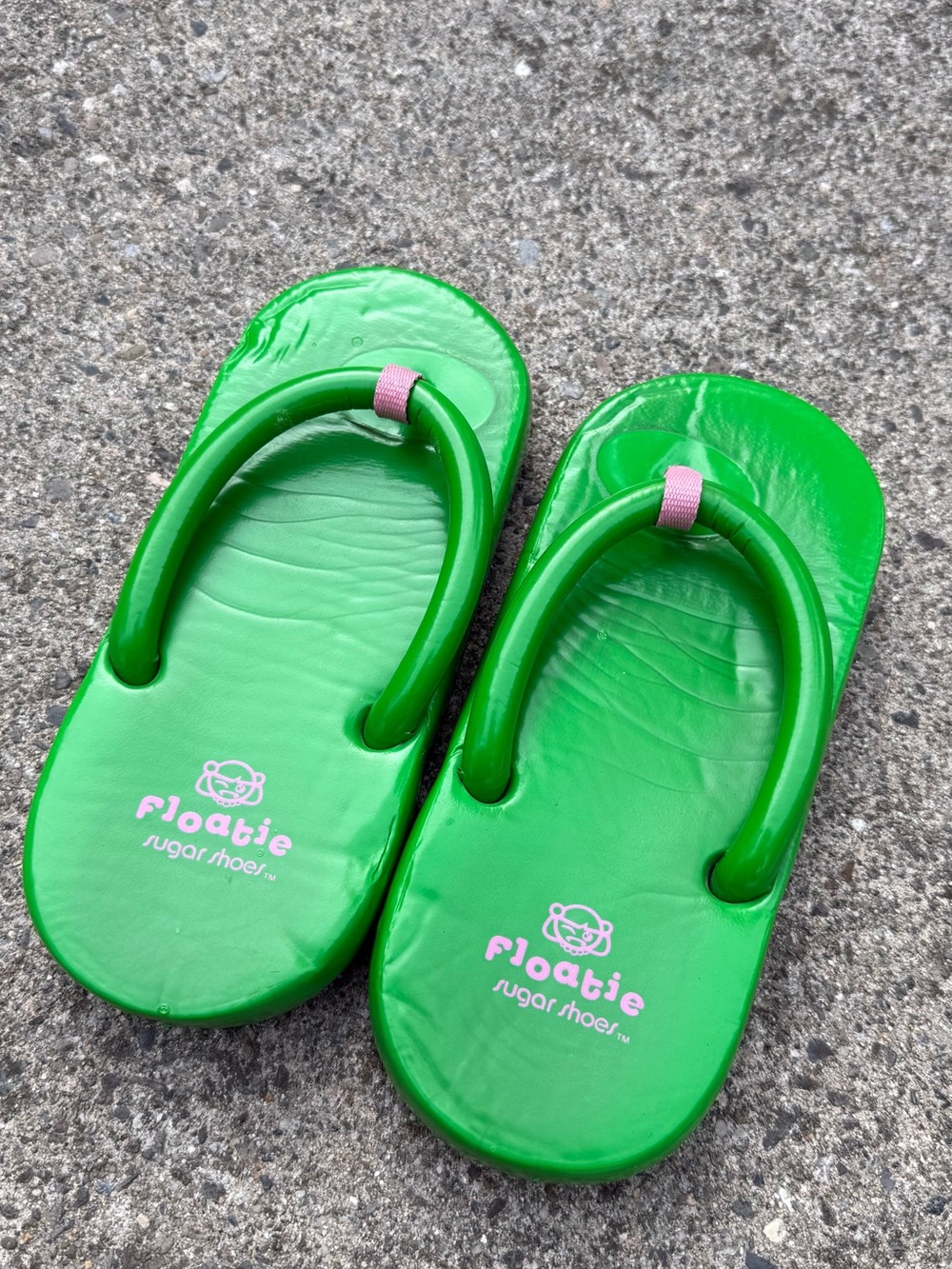 Vintage Floatie Sugar Shoes Lime Green & Pink Platform Sandals Rare Y2K Size 7 - Picture 6 of 11
